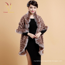 Leopard Print Wholesale Women Fine Wool Scarf Shawl